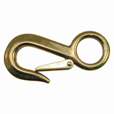 Midwest Fastener 1-1/8" 18-8 Stainless Steel 180 Degree Fixed Eye Spring Snap Hooks 5PK 52238